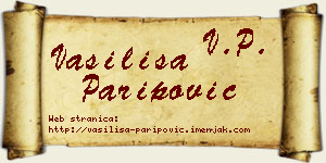 Vasilisa Paripović vizit kartica